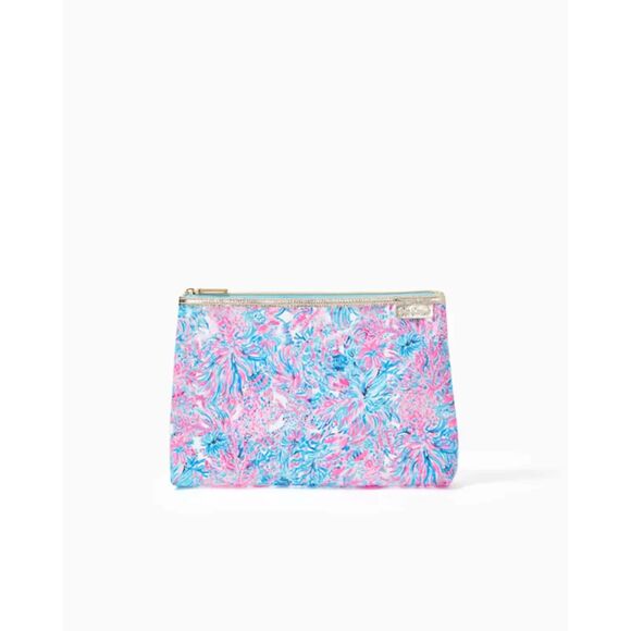 Lilly Pulitzer Celestial Blue Limited Edition Clear Pouch NIB - Picture 1 of 2